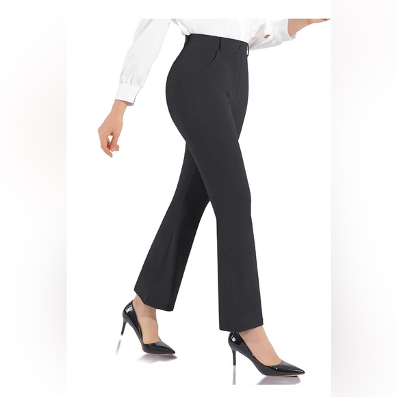 New PMIYS Stretchy Dress Pants for Women Bootcut Yoga Pants Wide Leg - Picture 4 of 8